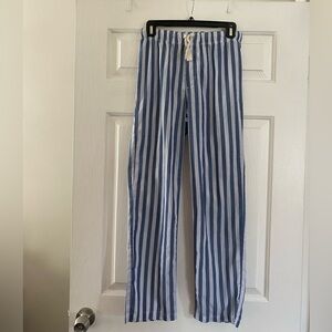 Old Navy Beachy Lounge Trendy Striped 14-16 Linen Pants